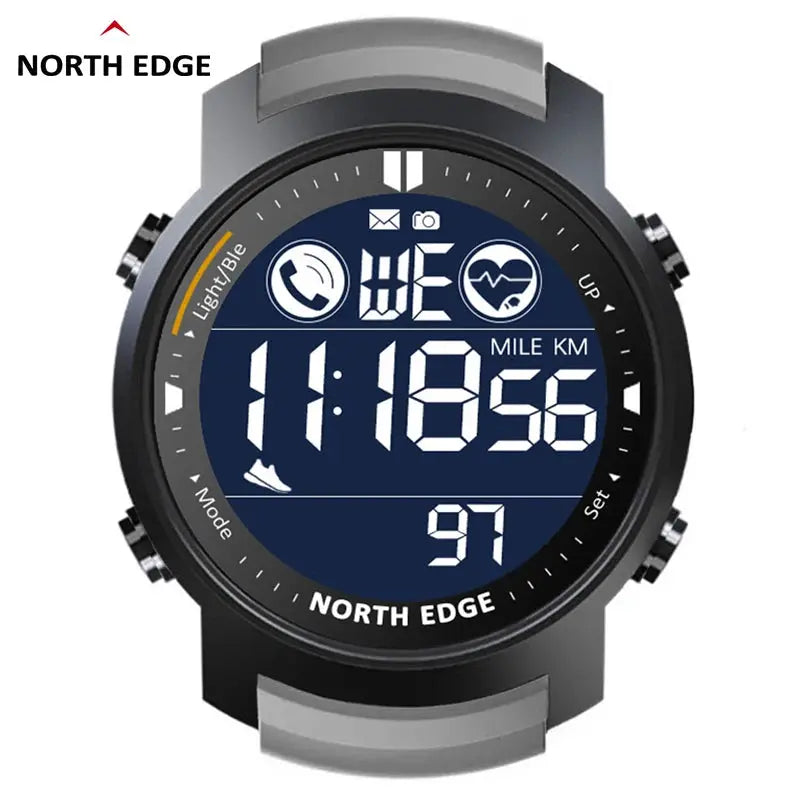 NORTH EDGE Men’s Digital Sports Watch – 50M Waterproof Military Running Wristwatch - Rehmiar