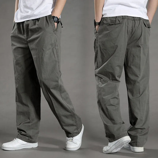 Men's Cargo Summer Spring Cotton Work Wear Pants New - Rehmiar