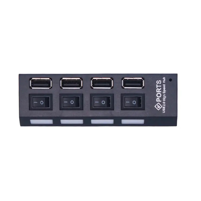 USB 2.0 Hub with Power Adapter – 4/7 Port USB Splitter with On/Off Switch for PC Laptop - Rehmiar