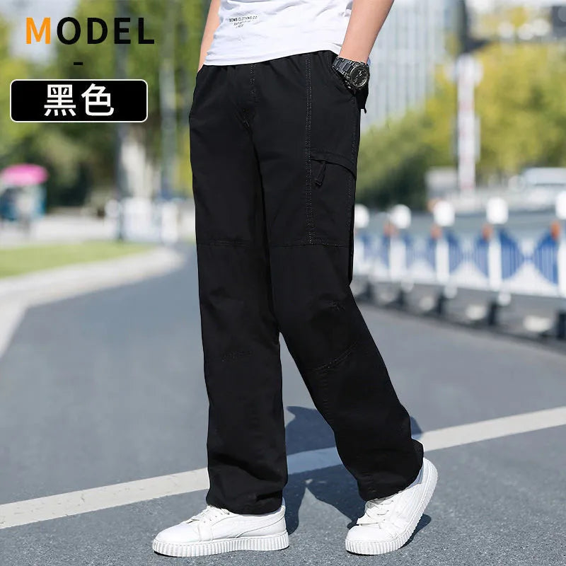 Men's Cargo Summer Spring Cotton Work Wear Pants New - Rehmiar