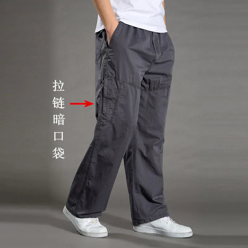 Men's Cargo Summer Spring Cotton Work Wear Pants New - Rehmiar