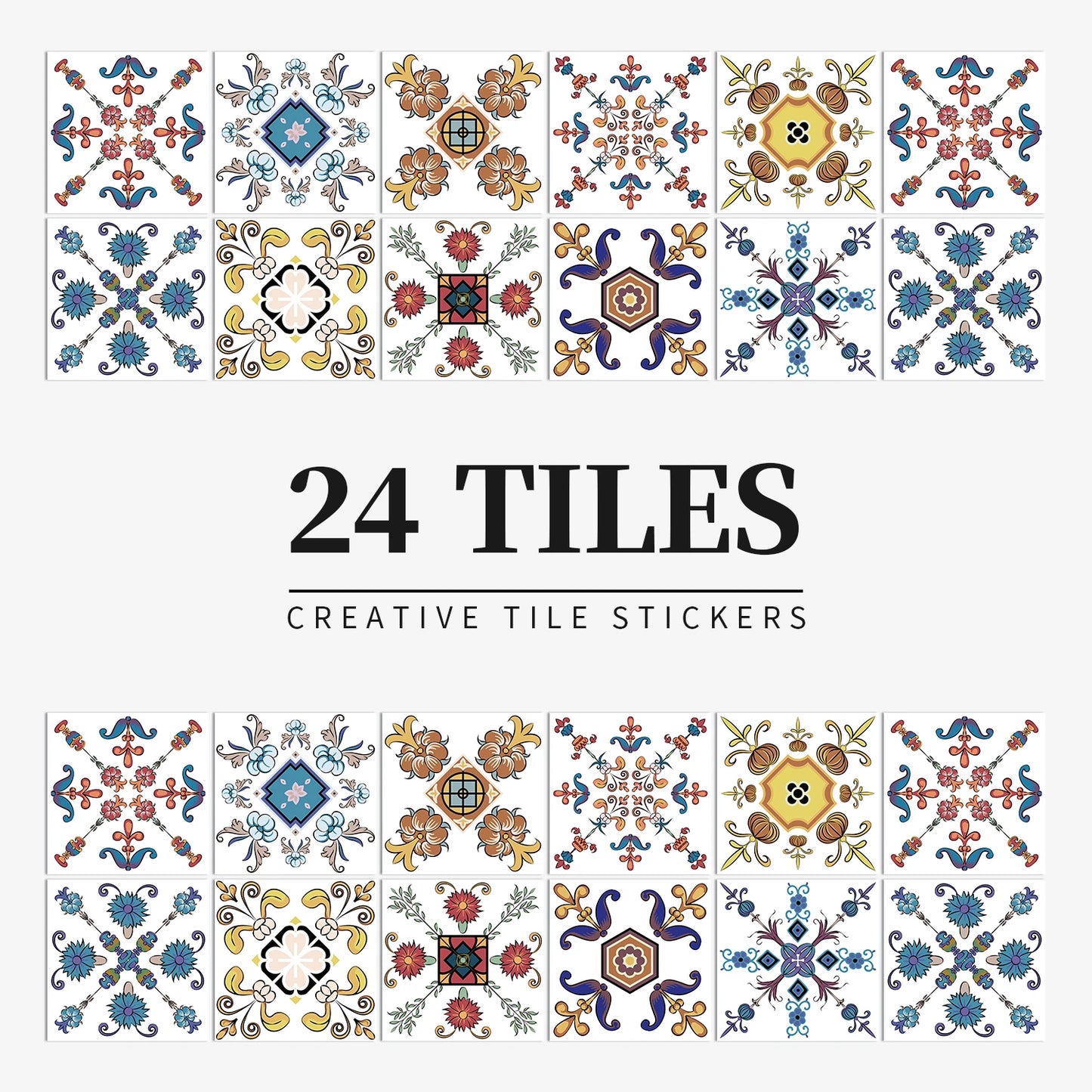 Waterproof Self-adhesive Light Colour Wall Tiles Stickers - Rehmiar