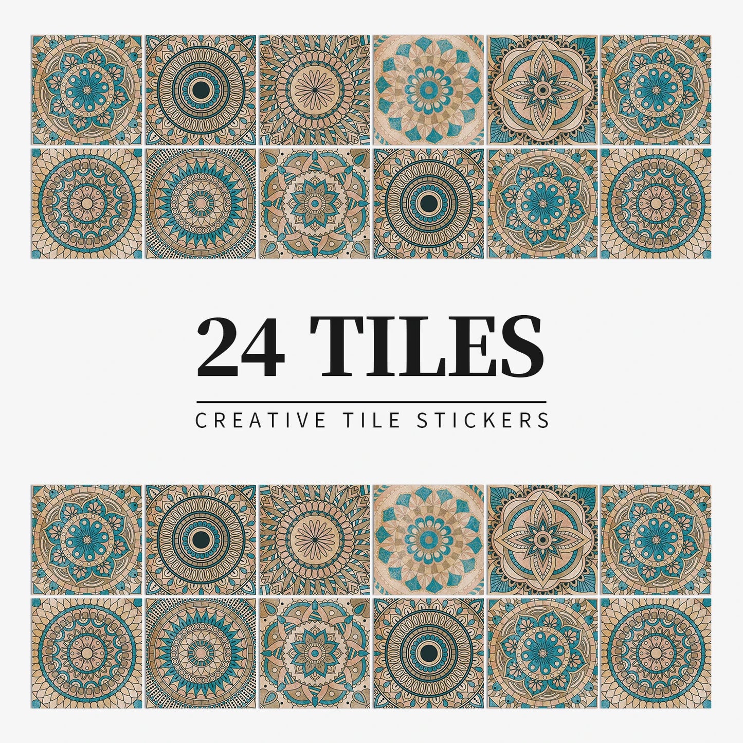 Waterproof Self-adhesive Light Colour Wall Tiles Stickers - Rehmiar