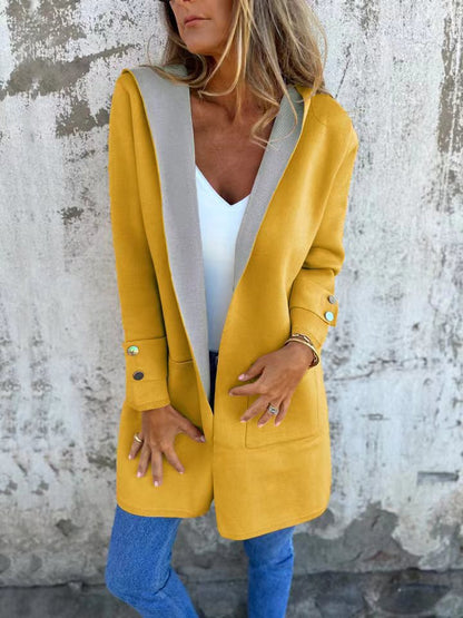 New Women's Spring Clothing Casual Contrast Sweater Cardigan - Rehmiar