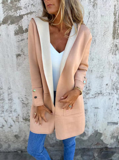 New Women's Spring Clothing Casual Contrast Sweater Cardigan - Rehmiar