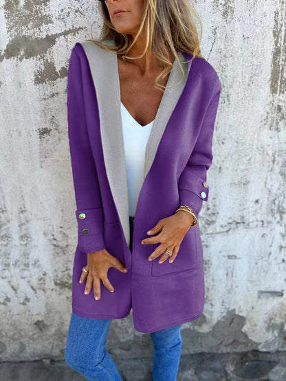 New Women's Spring Clothing Casual Contrast Sweater Cardigan - Rehmiar