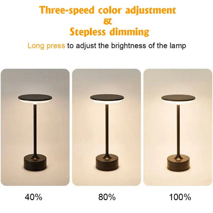 Touch Sensor LED Table Lamp – USB Rechargeable, Portable Night Light for Bedroom, Reading, Restaurant & Hotel - Rehmiar