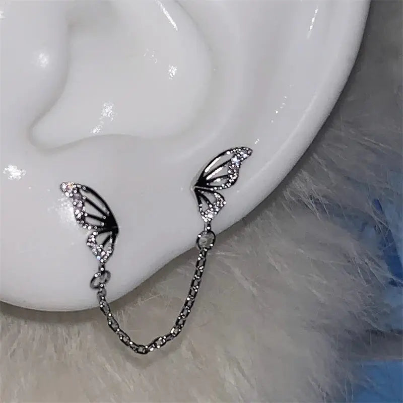 1pcs Silver Wing Stainless Steel Ear Bone Nail for Women Accessories for Ear