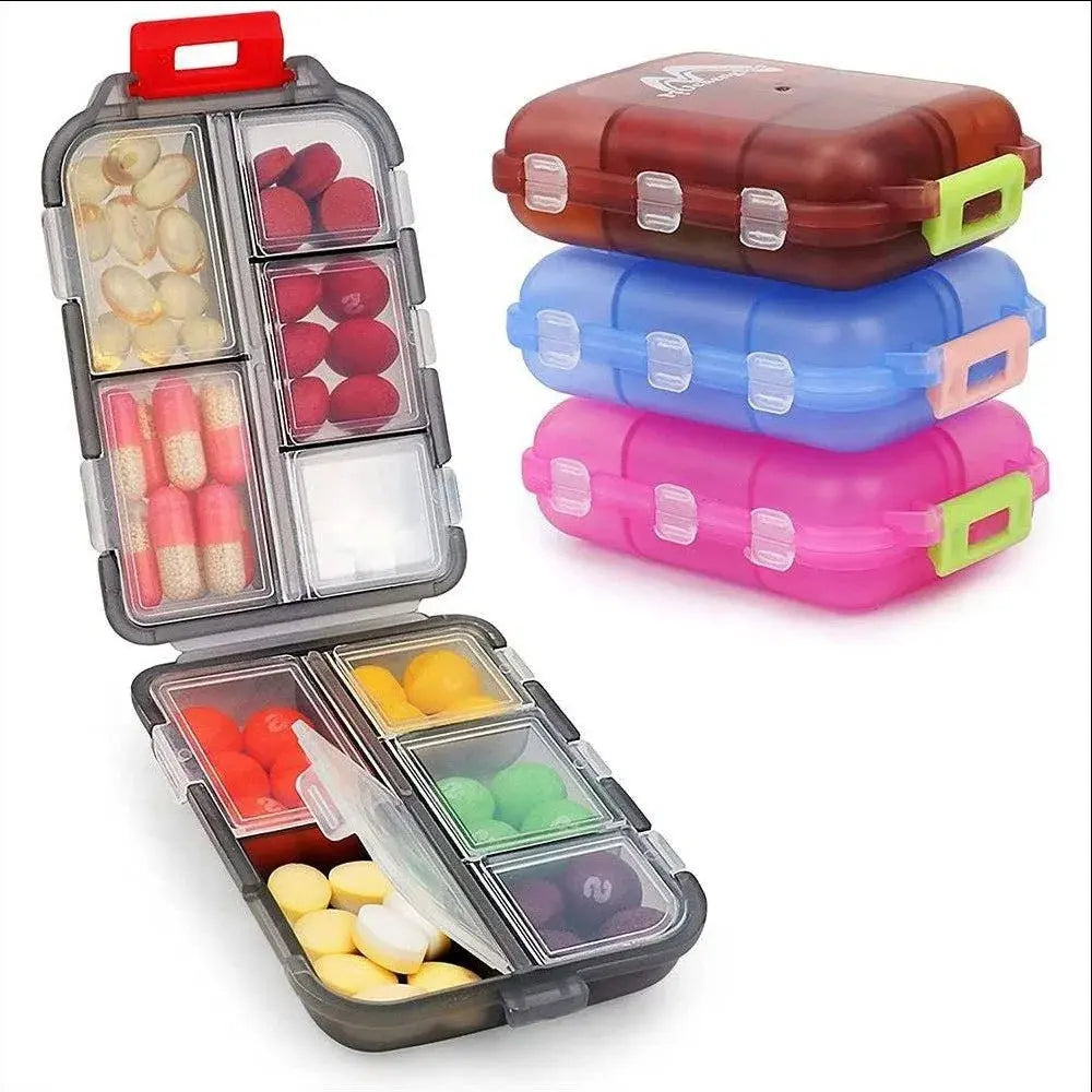 Tcare Travel Pill Organizer – Moisture-Proof Pill Box for Pocket or Purse, Portable Daily Medicine & Vitamin Holder Container - Rehmiar