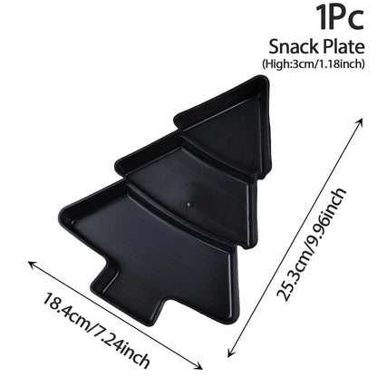 Christmas Tree Fruit Plate Merry Christmas Party Decorations for Home - Rehmiar