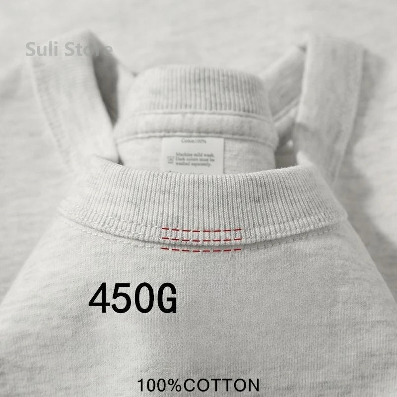 450G High Quality 100% Cotton Unisex Summer T-Shirt - Rehmiar