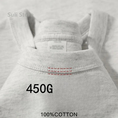 450G High Quality 100% Cotton Unisex Summer T-Shirt - Rehmiar