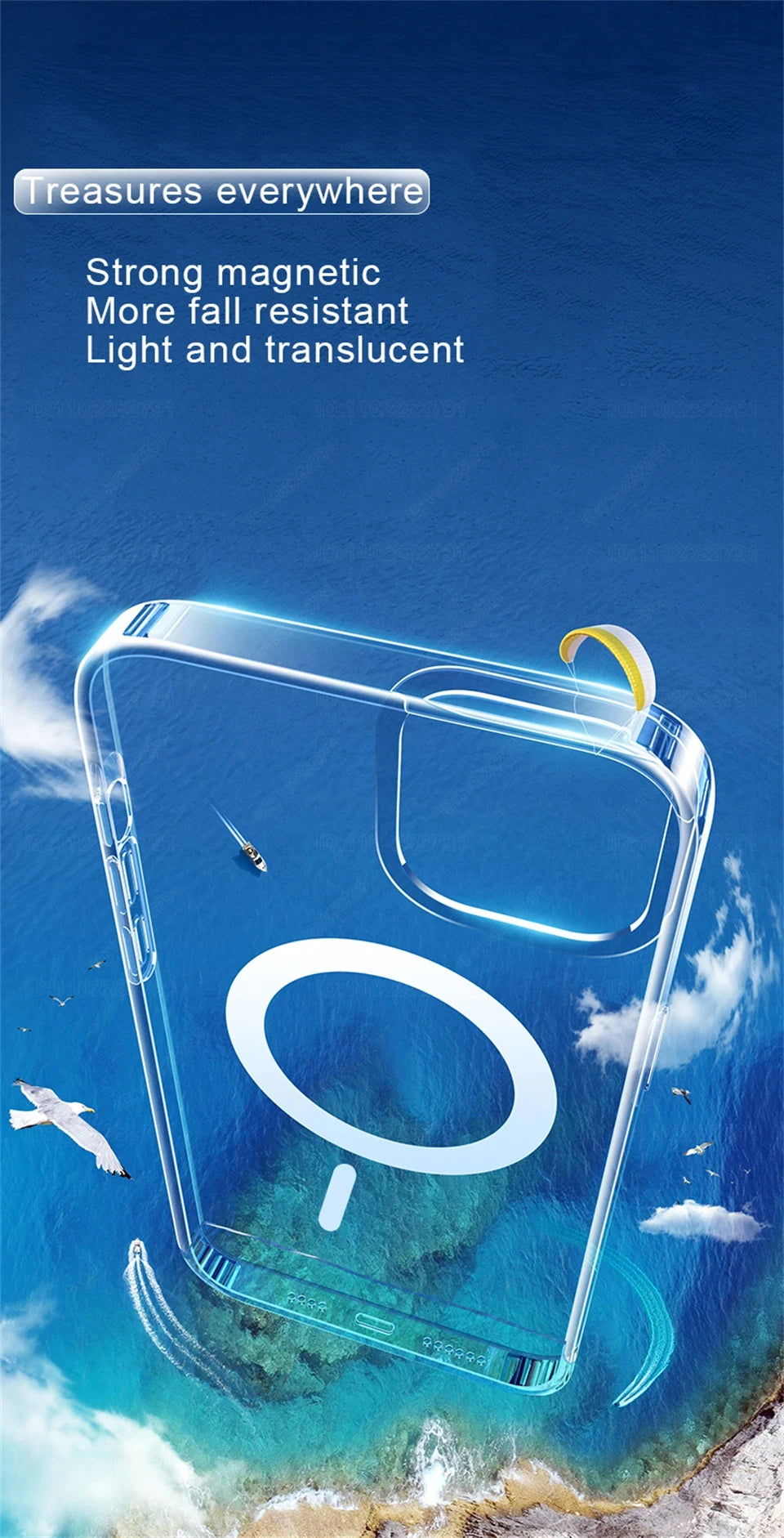 for Magsafe Magnetic Wireless Charge Phone Case for iPhone 15 14 13 12 11 16 Pro Max Mini Xs XR 8 Plus Hard Acrylic Clear Cover