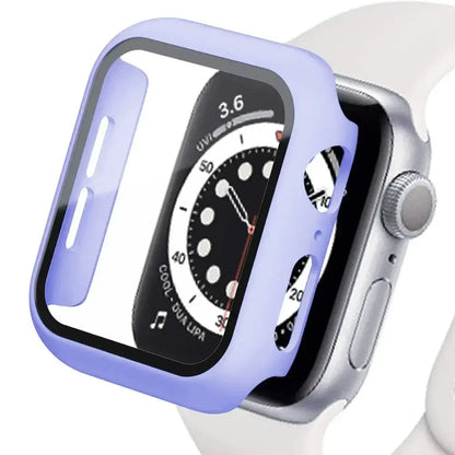 Tempered Glass cover For Apple Watch 45mm 41mm 44mm 40mm 42mm Screen Protector Apple watch Case series 9 4 5 6 SE 7 8 - Rehmiar