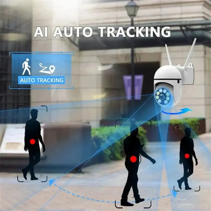 8MP Wireless Outdoor Security Camera – 4X Zoom, AI Human Tracking, Two-Way Audio & Colour Night Vision Rehmiar
