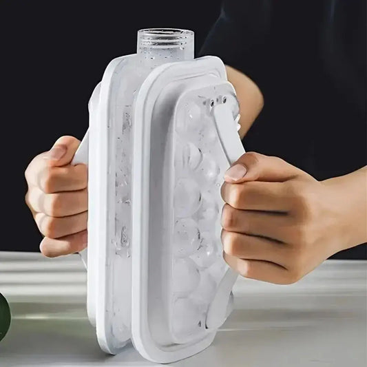 2-in-1 Portable Ice Maker Water Bottle – Folding Ice Cube Mold & Drink Bottle - Rehmiar