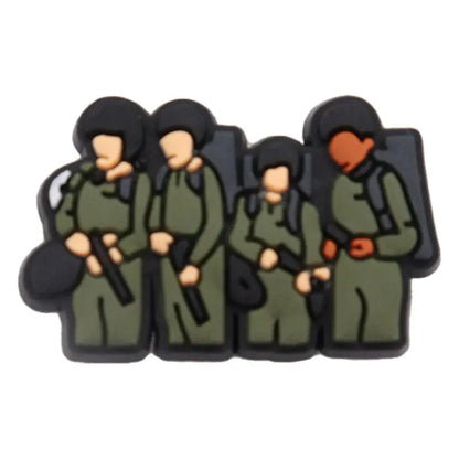 Cool PVC Shoe Charms for Clogs – Gun, Money, Wine & Flag Decorative Buckles - Rehmiar