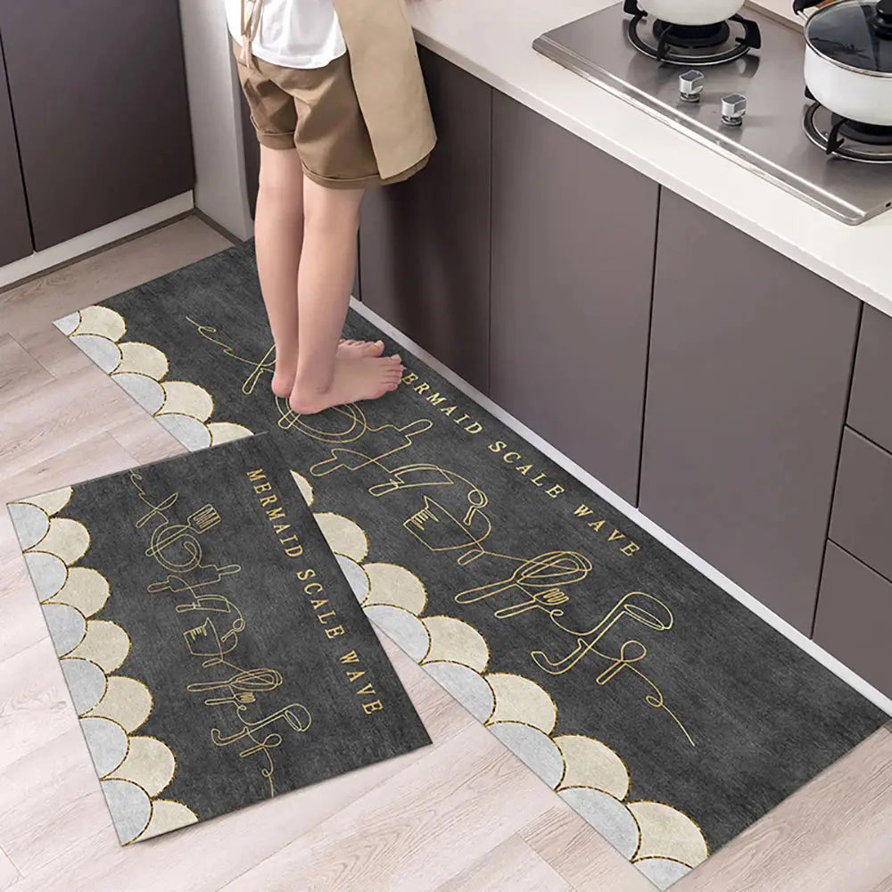 Soft Washable Kitchen Floor Mat – Anti Slip Carpet for Bedroom, Living Room, Hallway, Bathroom & Entrance Doormat