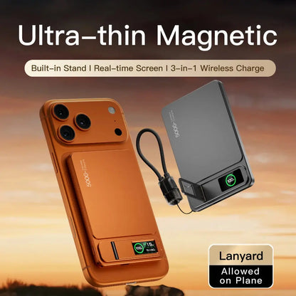 10000mAh MagSafe Power Bank – Slim Magnetic Wireless 20W Fast Charging Portable Battery for iPhone 12-17 & iWatch - Rehmiar