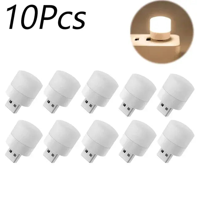 Mini USB LED Night Light – Warm White Eye-Care Reading & Night Lamp - Rehmiar
