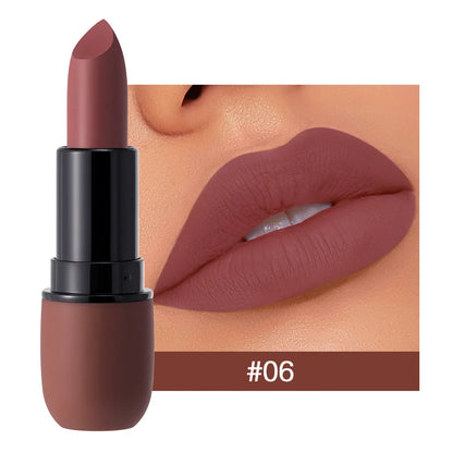 6-Color Matte Lipstick, Velvet Lip Colour, Smooth, Waterproof, Long-Lasting Lip Makeup - Rehmiar