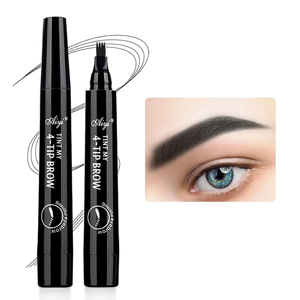 4 fork microblading eyebrow pencil waterproof, natural long-lasting eyebrow makeup - Rehmiar