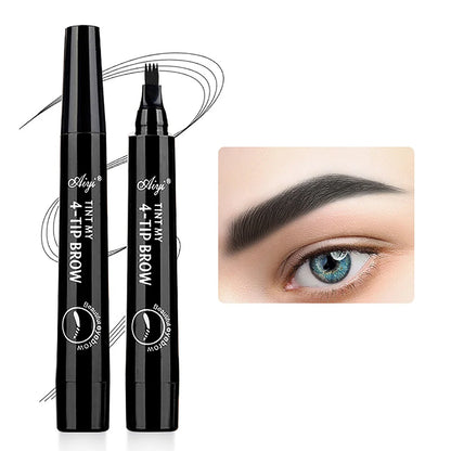 4 fork microblading eyebrow pencil waterproof, natural long-lasting eyebrow makeup - Rehmiar
