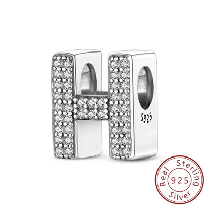 A-Z Alphabet Charms for Bracelet – 925 Sterling Silver 26 Letter Beads, DIY Fine Jewellery Gift for Women & Girls - Rehmiar