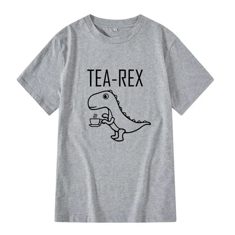 Summer Casual Cool Funny Dinosaur Design Top Quality 100% Cotton Men's T-shirt - Rehmiar