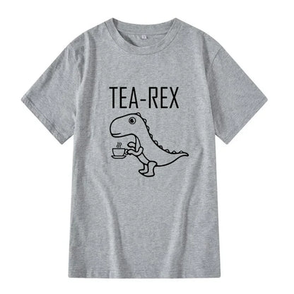 Summer Casual Cool Funny Dinosaur Design Top Quality 100% Cotton Men's T-shirt - Rehmiar