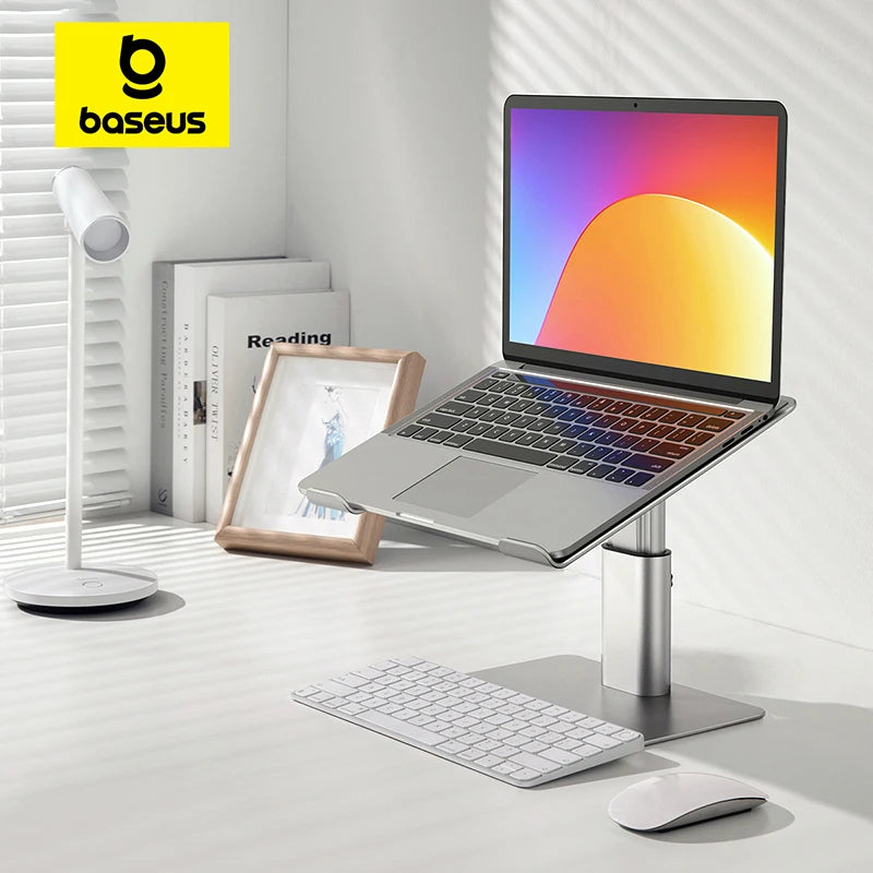Baseus Laptop Stand for MacBook Air Pro Foldable Aluminium Vertical Notebook Stand Scalable Adjustable Support Tablet Kickstand - Rehmiar