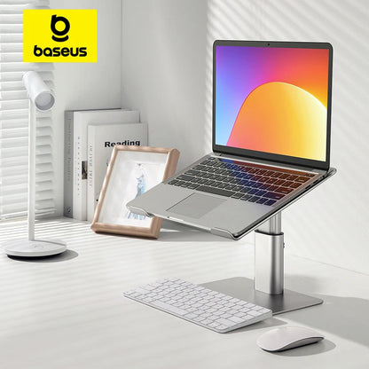 Baseus Laptop Stand for MacBook Air Pro Foldable Aluminium Vertical Notebook Stand Scalable Adjustable Support Tablet Kickstand - Rehmiar