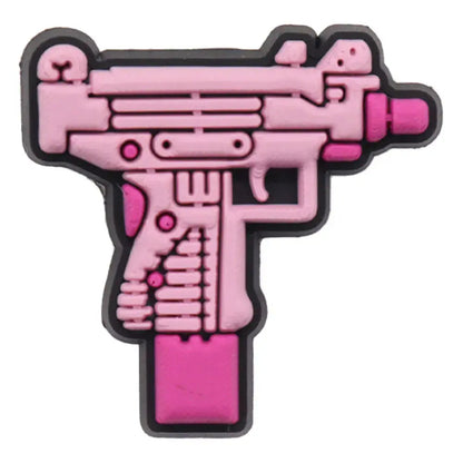 Cool PVC Shoe Charms for Clogs – Gun, Money, Wine & Flag Decorative Buckles - Rehmiar