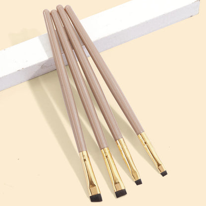 MAANGE 4 Pieces Eyebrow Contour Makeup Brush Eyeliner Brush Portable Small Angle Eyebrow Brush