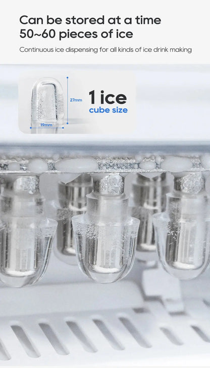 Automatic Ice Maker Machine – Self-Cleaning Portable Ice Maker for Kitchen, Office, Bar & Party, 50Hz/60Hz