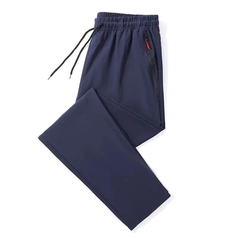 Men's Casual Pants – Straight Slim Fit Elastic Waist Jogger Classic Blue, Black Gray, Plus Size Available