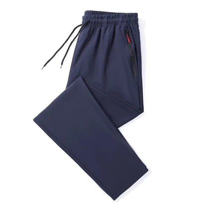 Men's Casual Pants – Straight Slim Fit Elastic Waist Jogger Classic Blue, Black Gray, Plus Size Available