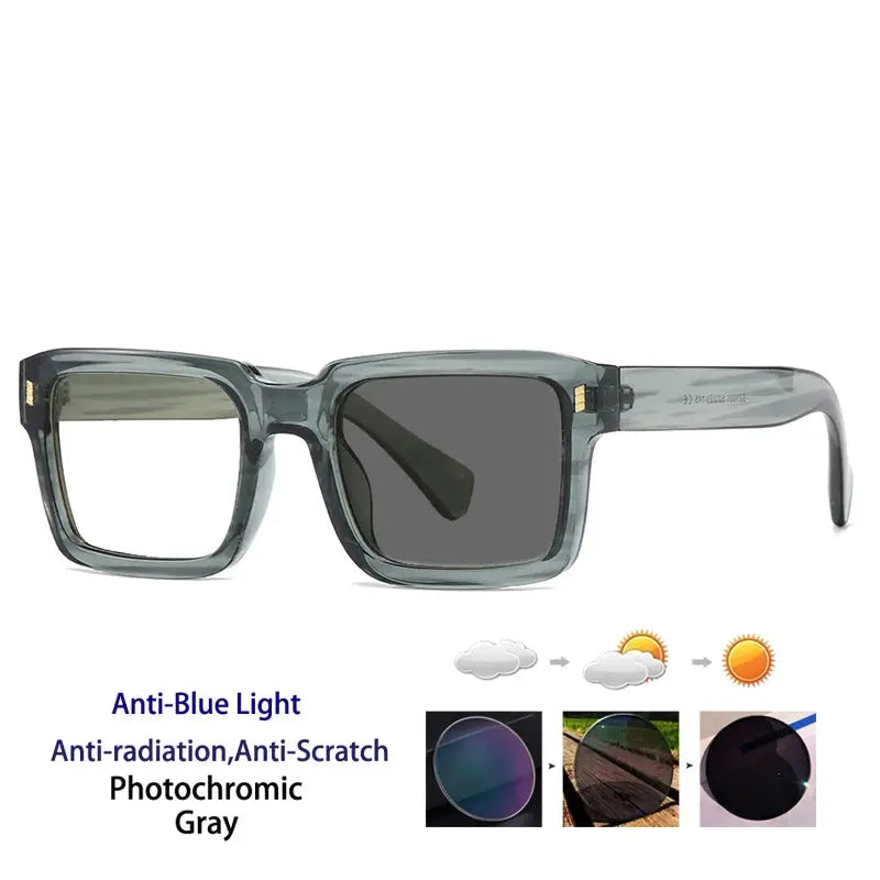 KOCOLIOR Blue Light Blocking Reading Glasses Square Retro Unisex Frame +0 to +6.0 - Rehmiar
