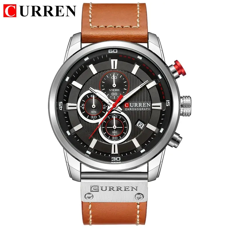 CURREN Men’s Chronograph Watch – Luxury Sport Quartz Wristwatch with Date Display - Rehmiar