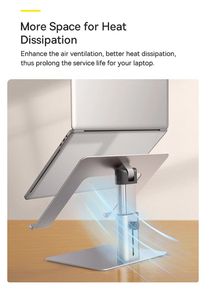 Baseus Laptop Stand for MacBook Air Pro Foldable Aluminium Vertical Notebook Stand Scalable Adjustable Support Tablet Kickstand - Rehmiar
