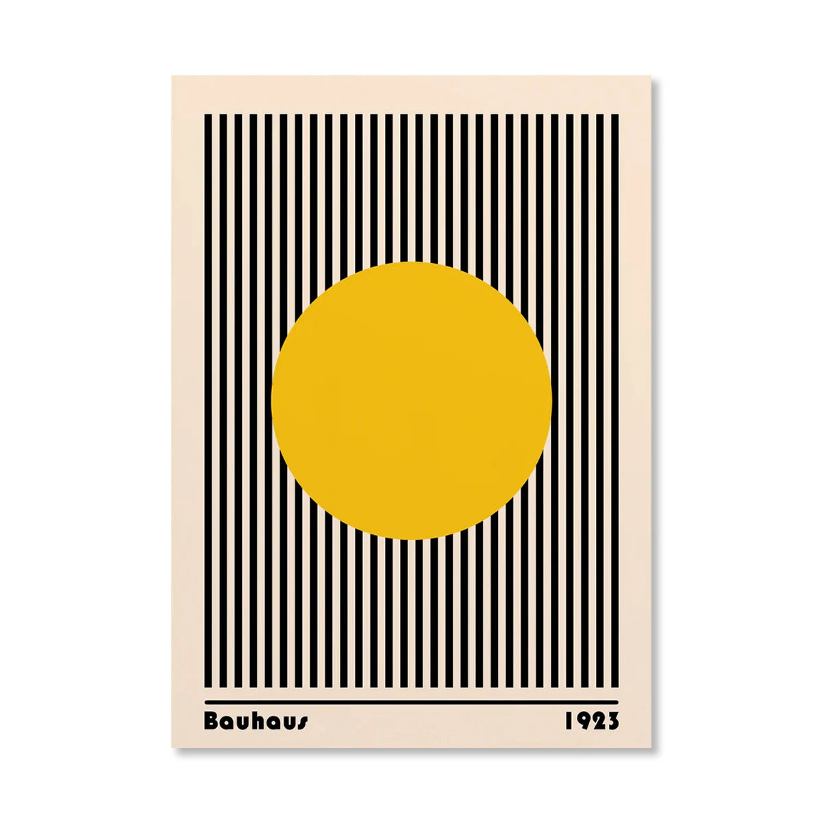 Abstract Orange Bauhaus Geometric Poster Pop Art for Modern Home Decor - Rehmiar