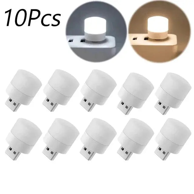 Mini USB LED Night Light – Warm White Eye-Care Reading & Night Lamp - Rehmiar
