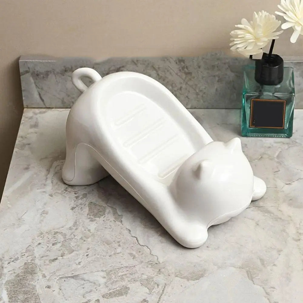 Cute Cat-shaped Soap-Water Drainage Tray - Rehmiar