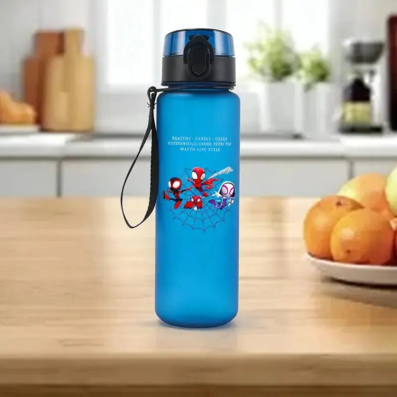 650ml Cartoon Superhero Kids Water Bottle – Portable Sports Travel Drink Cup - Rehmiar