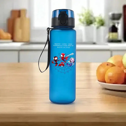 650ml Cartoon Superhero Kids Water Bottle – Portable Sports Travel Drink Cup - Rehmiar