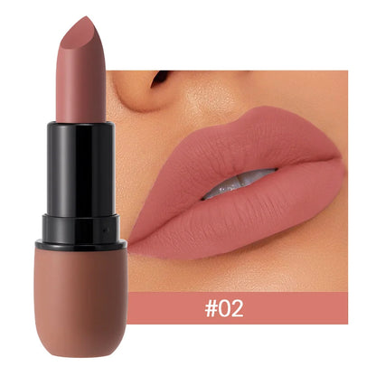 6-Color Matte Lipstick, Velvet Lip Colour, Smooth, Waterproof, Long-Lasting Lip Makeup - Rehmiar