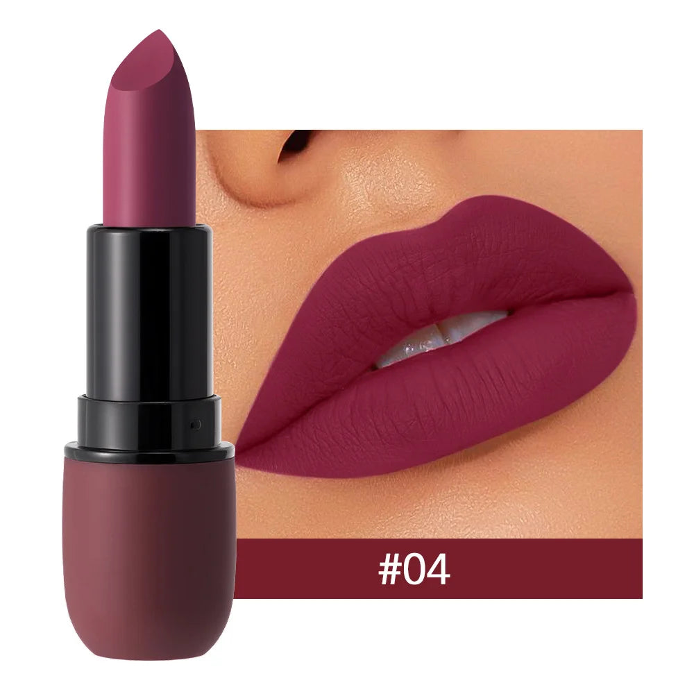 6-Color Matte Lipstick, Velvet Lip Colour, Smooth, Waterproof, Long-Lasting Lip Makeup - Rehmiar