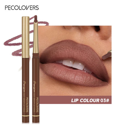 Matte 6-colors Lip Liner Pencil Bevel Design Nib Lip Contour Lipstick Nude Brown Lipstick Pencil - Rehmiar