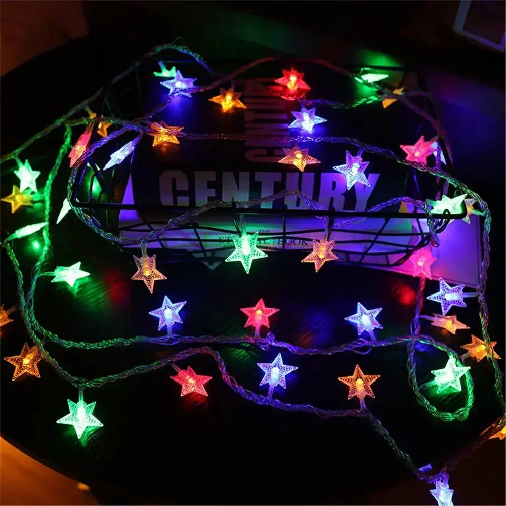LED Outdoor Star String Lights – Fairy Garland for Party, Wedding, Garden & Home Decor - Rehmiar