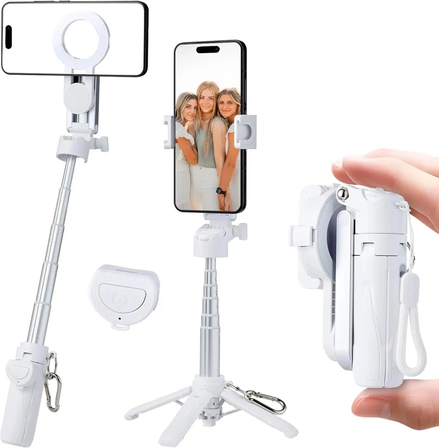Magnetic Phone Tripod Stand – MagSafe Compatible Selfie Stick with Wireless Remote - Rehmiar